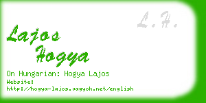 lajos hogya business card